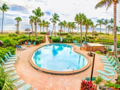 Poolside lounging area